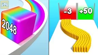 Jelly Run 2048 vs Bullet Army Run ✦ ASMR Gameplay Android iOS • 2048 Number Merge Race Games