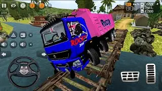 🎮Bharat Benz Full Stones Materials Transport 🏄 ! Extreme Danger Bridge Crossing Map Mods 🗾
