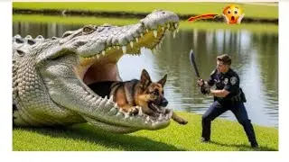 Brave Heroes Battle GIANT Crocodile to Save German Shepherd&rsquo;s Life 🐊|Heart-Stopping Wildlife Rescue!