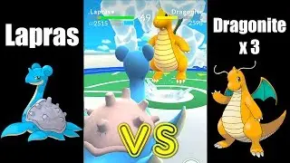 Pok&eacute;mon Go: Lapras beats 3 Higher CP Dragonites in a row