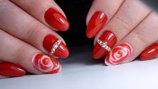 ТОП Удивительный дизайн ногтей 2018 / Nail Art Красивый и простой дизайн ногтей красный цветок