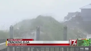 Tropical Storm Elsa's impacts on Topsail Beach