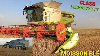 MOISSON BL&Eacute; 2021: CLAAS LEXION 770 TT/COUPE 1050 VARIO + VALTRA S BLACK !!!