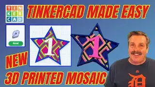 Make a Mosaic 3D Print NEW Sketch Stroke Feature! Tinkercad Made Easy