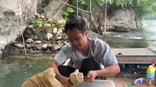 改良过后的鱼陷阱效果真不错，5天收捞一次鱼获满满，太给力了