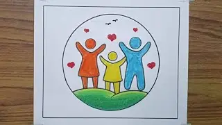 International Day Of Families Drawing / Parents Day Poster Drawing  / Family Day Drawing
