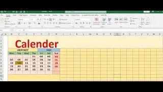 How to Make Calendar in Excel #calender excel #calender2026 Class #video #computer excel calender