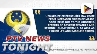 BSP says PH inflation could fluctuate between 1.2% and 2% this Dec.