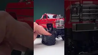 TRX4mt. Full video on the channel. 1/18 scale monster truck from Traxxas with great Chevrolet body