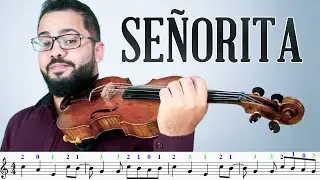 TUTORIAL | Como Tocar SEÑORITA no Violino +  Partitura | Violino Para Iniciantes