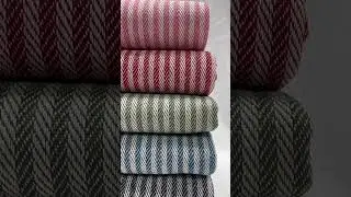 Herringbone Ticking Stripe Fabric &ndash; Linen Look | 9 Colours | for Cushions, Curtains & Decor