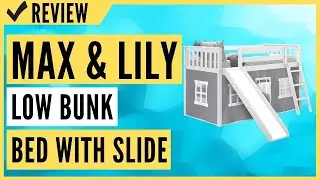 Max & Lily Low Bunk Bed with Slide