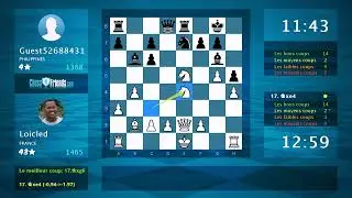 Analyse du jeu d'&eacute;checs&nbsp;: Loicled - Guest52688431, 1-0 (par ChessFriends.com)