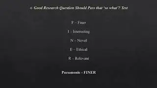 FORMULATING RESEARCH QUESTION, HYPOTHESIS AND OBJECTIVES