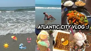 ATLANTIC CITY VLOG: beach, good food, shopping & more| Sara Marie