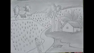 How to draw simple and easy nature drawing with pencil