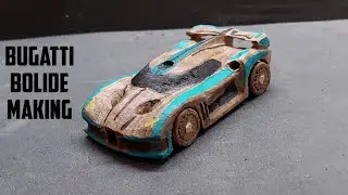 Woodworking Project how to make a Bugatti Bolide carving Toy Car with Powertools making