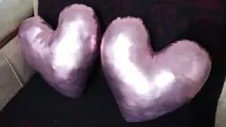 خياطة مخده على شكل قلب ❤️وساده على شكل قلب