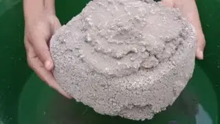 New|Gritty reused cement shape's non-stop crumbling in water 💦 unique asmr