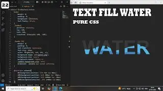Text fill Water wave Animation Effects use pure Css and Html code || Css-Html tutorial for Beginers
