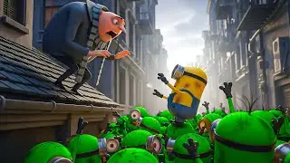 GREEN MINION MOMENT! A Playful Green Crowd Brings FUN CITY REACTIONS 💚😂 | Funny Minion Cartoon