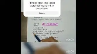 Physics Most Important Topics For Boards 2024 