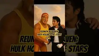 Hulk Hogan reunites with legends in heaven ✨ A timeless tribute 🌅 #HulkHogan #Legends #wwe #elvish