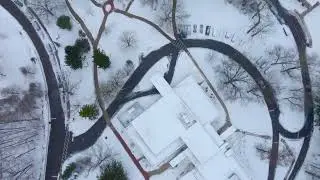 Snow-covered Denison University | Drone Tour