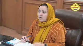 Minister for Education and Health, Sakeena Itoo, chairs a meeting at Civil Secretariat, Jammu.