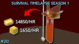 225,000+ Items Per Hour Gold Farm  ! | Minecraft Survival Timelapse Season 1 Episode 20 | HazlerMC