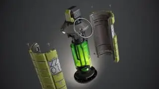 ZZ-01 grenade rendered in Unreal Engine
