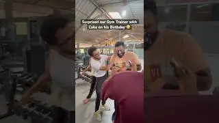 Celebrating our Gym Trainer&rsquo;s Birthday 😁🎂 #birthday #gym #surprise #cake #viral #navaneetbajaj