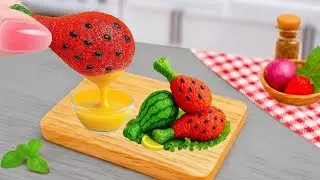 How To Make Miniature Cooking Delicious Chicken Watermelon Shape Recipe Step By Step