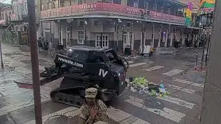 Bourbon Street Louisiana National Guard Detainment from EarthCam