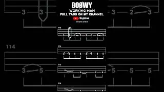 【BASS TAB】BO&Oslash;WY - WORKING MAN [WITH PDF FILE]  #shorts #basstabs #bo&oslash;wy