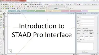 Introduction to STAAD Pro interface