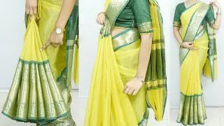 How to make Tissue silk saree perfect pleats for wedding | saree draping step by step for beginners