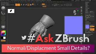 #AskZBrush: “Is there a way to bake out the small details when creating a Normal/Displacement Map?”