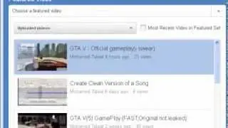 how to set featured video on youtube 2012