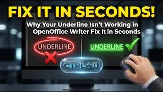 Why Your Underline Isn&rsquo;t Working in OpenOffice Writer Fix It in Seconds