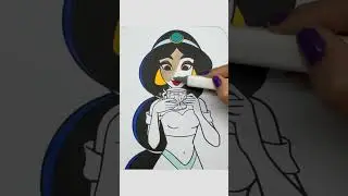 Coloring Desert Princess 💜 | #desertprincess #coloring #coloringtime #markers #kidsart