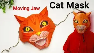 how to make a cat mask | monster cat | animal mask making | easy craft making idea | halloween