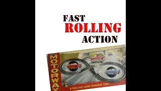 Louis Marx Clockwork Motorway 60s Toy Set - fast rolling action