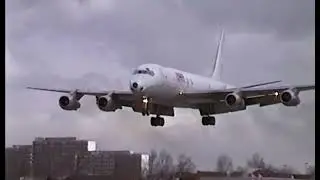 Boeing 707 and Douglas DC-8 FREIGHTER action, the twilight years of operations , JT3D sounds , EBOS