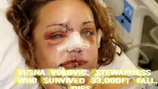 Vesna Vulovic -  stewardess who survived 33,000ft fall, dies