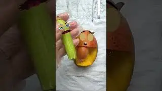 Mango gives birth to zucchini and tomato?! | C-Section | Babies Birth | Fruit surgery #shorts