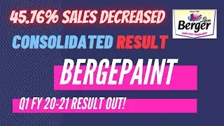 BERGEPAINT Q1 RESULT 2020 🔥 BERGEPAINT Q1 FY 20-21 RESULT | BERGEPAINT SHARE NEWS