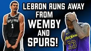 Lebron James COWERS to Victor Wembanyama!