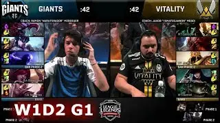 Giants vs Vitality | Week 1 Day 2 of S8 EU LCS Spring 2018 | GIA vs VIT W1D2 G1