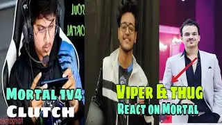Soul Mortal 1v4 Clutch || Mortal Wiped  PH squad in a Competitive Match || Viper reaction on mortal